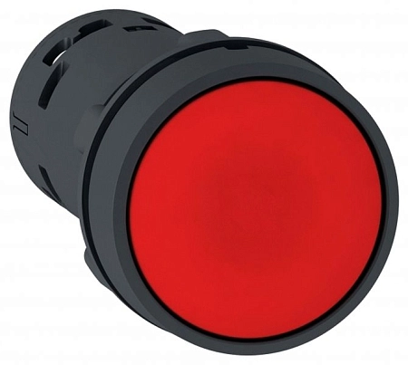 Кнопка красная с возвратом d22мм, НО НЗ, XB7 XB7NA45