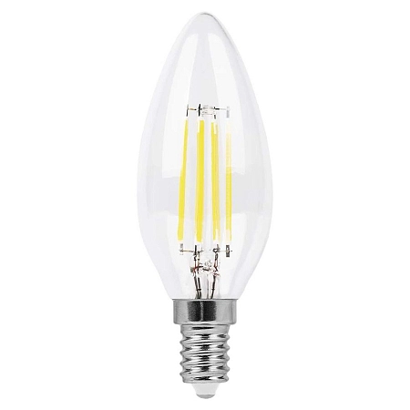 Лампа светодиод. LED 5W 4000К 550Лм Е14 30т.ч. C35 (100х35) (аналог 40W) свеча LB-58 25573