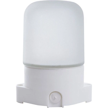 Светильник НББ 01-60-001 60Вт Е27 (белый) IP65 пластик стекло, прямой для бани и сауны 41406