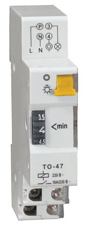 Таймер на DIN-рейку 16А 3500Вт до 7 мин. (шаг 0,5 мин.) IP20 ТО47 мех. MTA30-16
