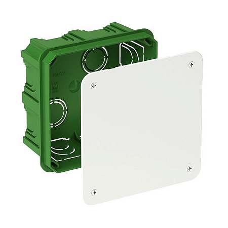 Коробка разветвительная СП 100х100х50 для сплошных стен (зеленый) IMT35122
