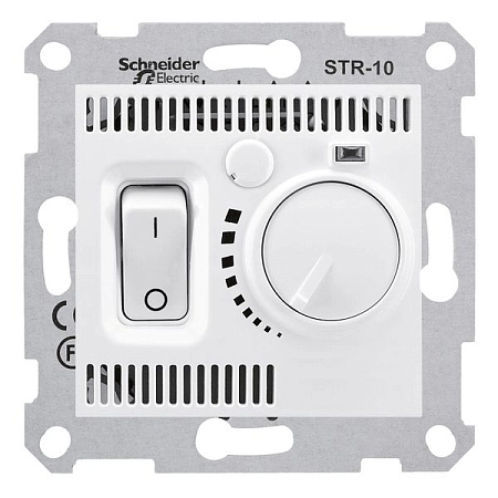 Терморегулятор СП 10А 2300Вт комнатн.(5-30*С) механизм (белый) Sedna  SDN6000121