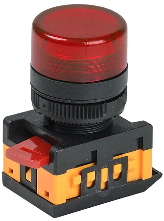 Лампа AL-22TE сигнальная d22мм красный неон/240В цилиндр BLS30-ALTE-K04