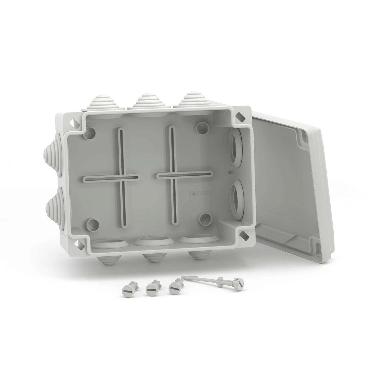 Коробка монтажная ОП 190х140х70 с 10 вводами IP55 (серый) 54100 в каталоге ЮгКабель