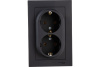 Розетка СП 2-м с з/к в сборе КАРБОН ATN001024