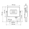 Прожектор светодиодный 50W/230V 4000К 5000Лм IP65 (LL-921) 175х137х28 черный 29497 - купить по низкой цене в Краснодаре | ЮгКабель