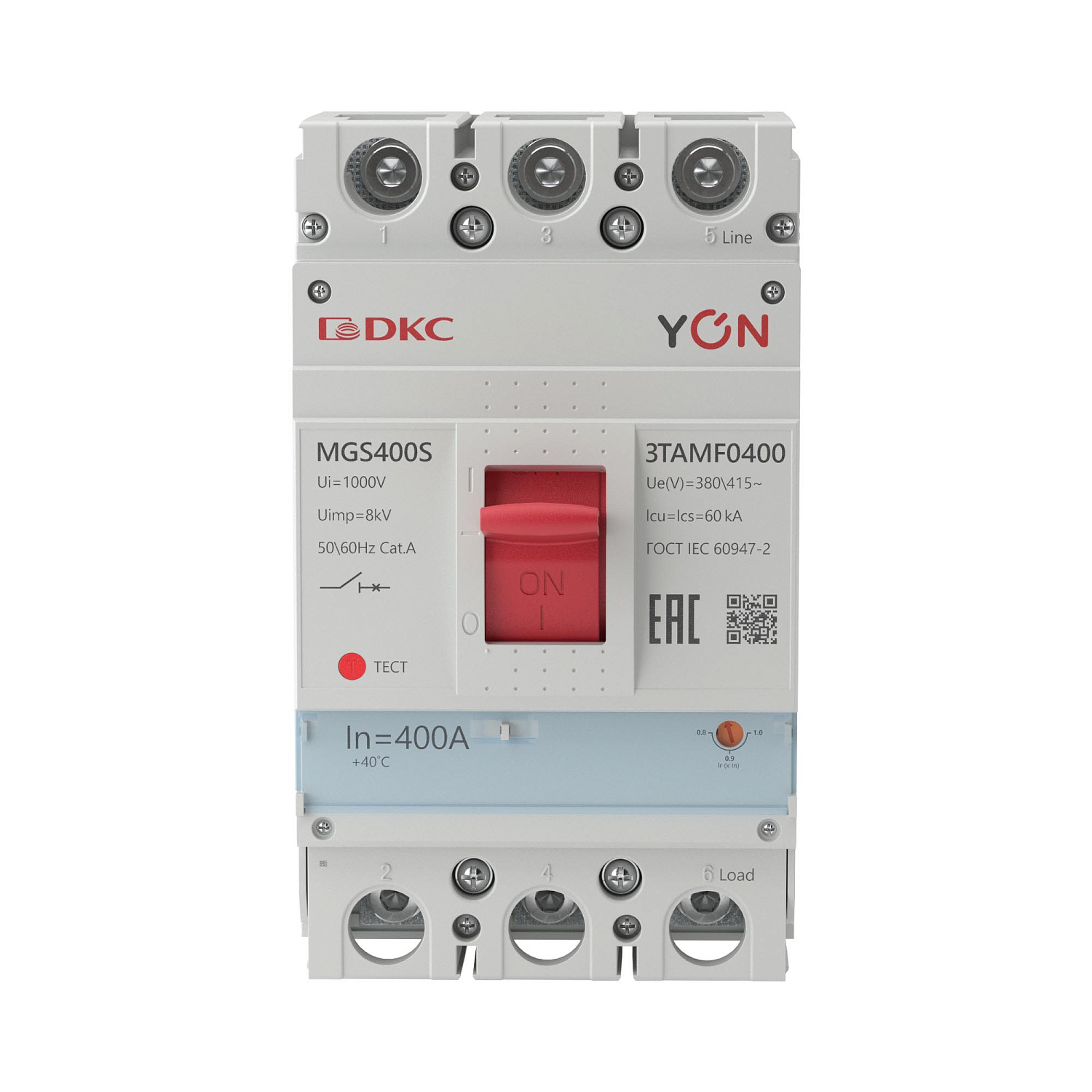 Авт. выкл. YON MGS400 3P 320-400A 60kA MGS400S-3TAMF0400 в каталоге ЮгКабель