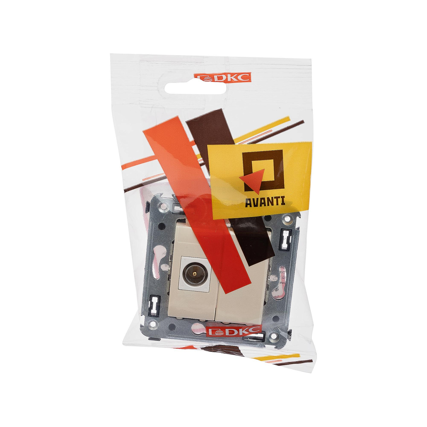 Розетка TV оконечная в стену, "Avanti", "Ванильная дымка" 4405503 в каталоге ЮгКабель