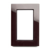 Рамка  2-местная (без перемычки), стекло серия Катрин, GFR00-7012-04, шоколад 39569