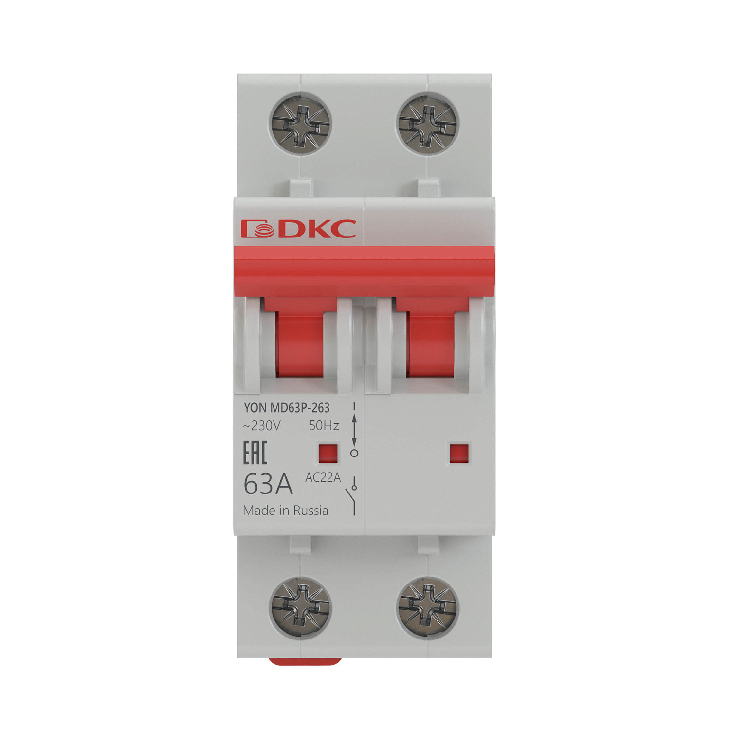 Выключатель нагрузки (мини-рубильник) 2Р 40А YON MD63P MD63P-240 в каталоге ЮгКабель