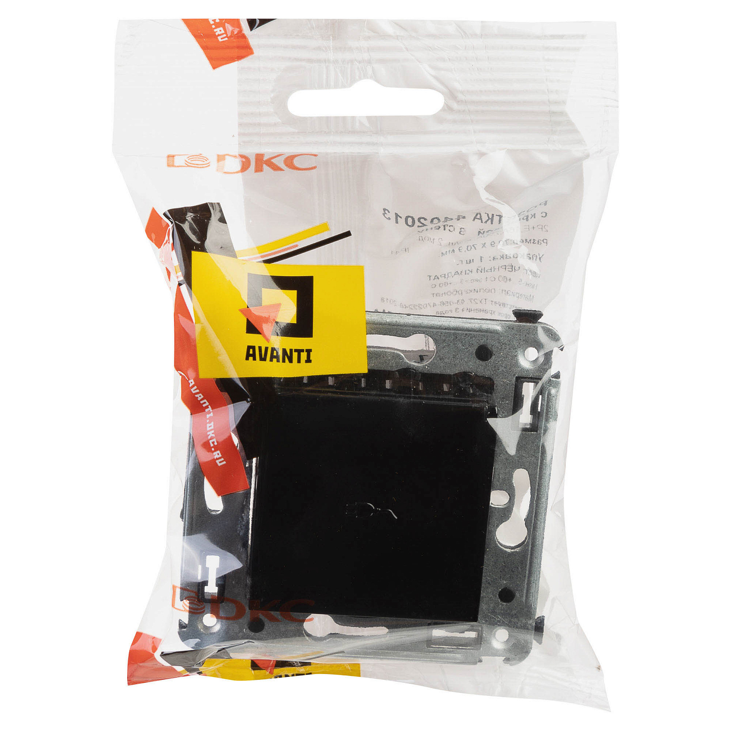 Розетка с крышкой в стену, 2P E, "Avanti", "Черный квадрат" 4402013 в каталоге ЮгКабель