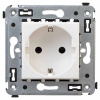 Розетка в стену, 2P E, с з/ш, "Avanti", "Белое облако" 4400003