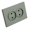 Розетка СП 2-м без з/к с шторк. (платиново-серый) soft touch Эмили RST16-5116-10 49955 в наличии по выгодной цене. Краснодар. ЮГКАБЕЛЬ.