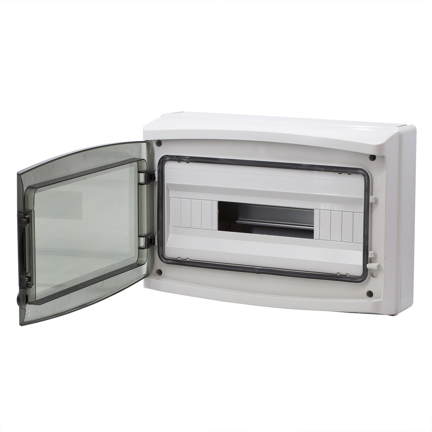 Щит настен. 18 мод. (408х280х133) IP65 серый, с клеммным блоком 63А, с дверцей, RAMbase RB18W6TGD в каталоге ЮгКабель