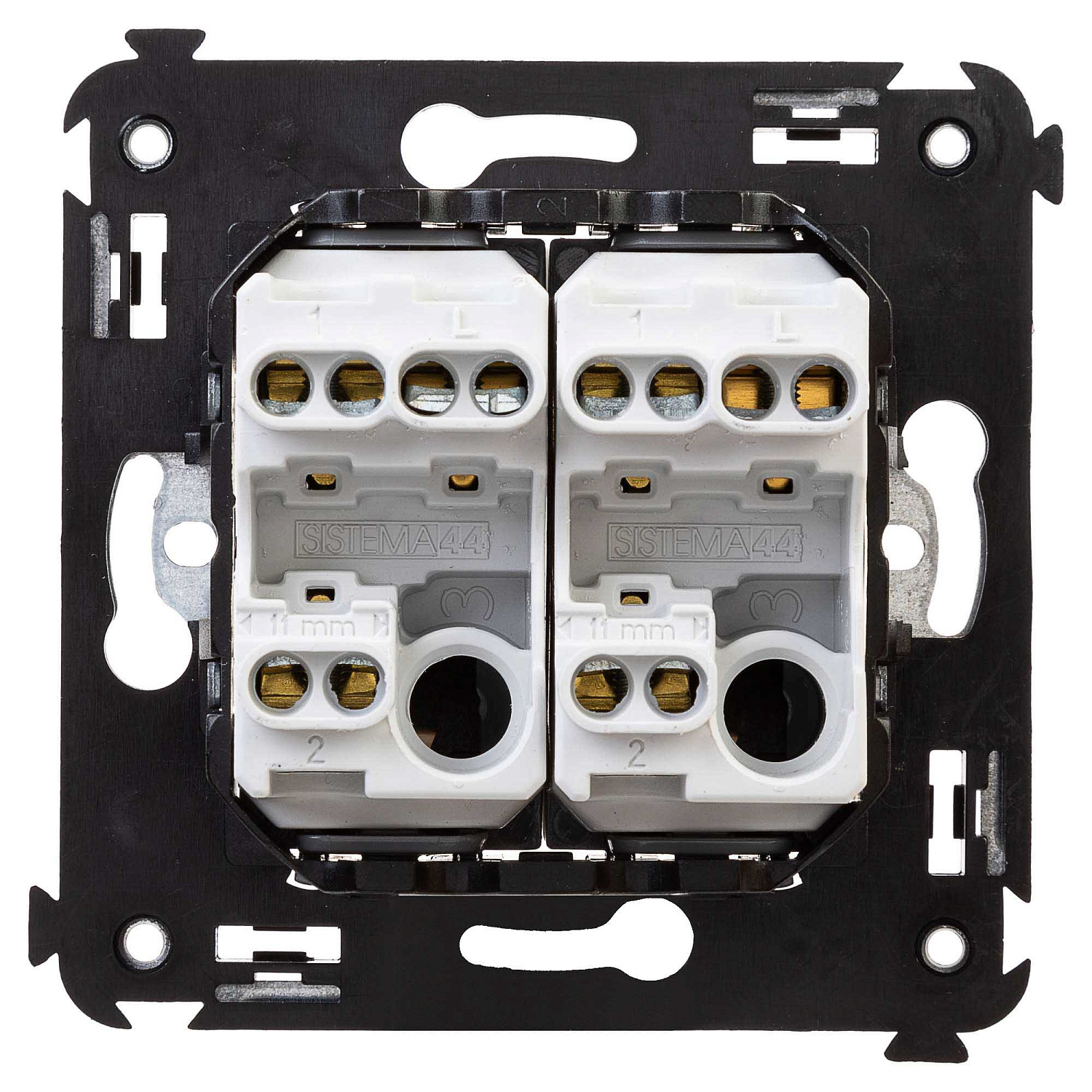 Переключатель двухклавишный в стену, "Avanti", "Белое облако" 4400114 в каталоге ЮгКабель