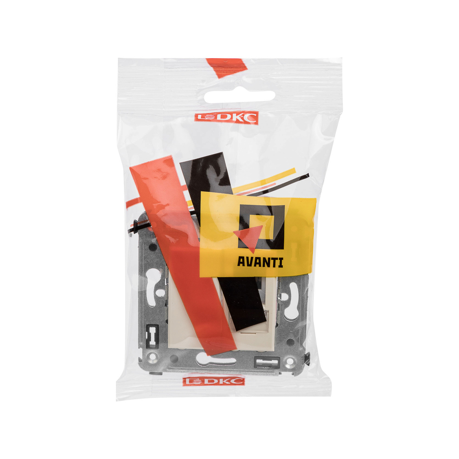 Розетка телефонная RJ-12 в стену одинарная, "Avanti", "Ванильная дымка" 4405313 в каталоге ЮгКабель