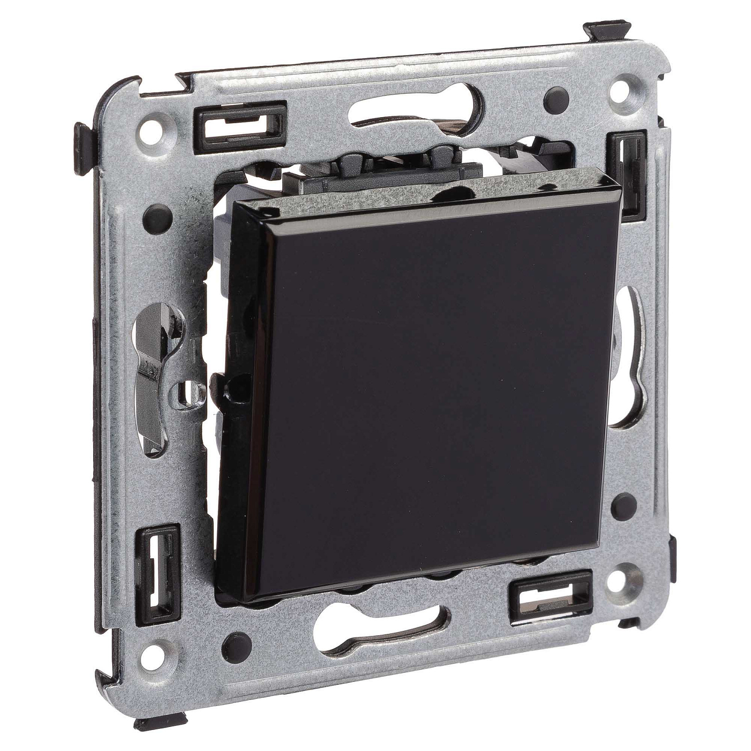 Выключатель одноклавишный в стену, "Avanti", "Черный квадрат" 4402103 в каталоге ЮгКабель