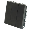 Выключатель СП 3-м механизм (черный уголь) soft touch Эмили RSW10-5108-05 49844