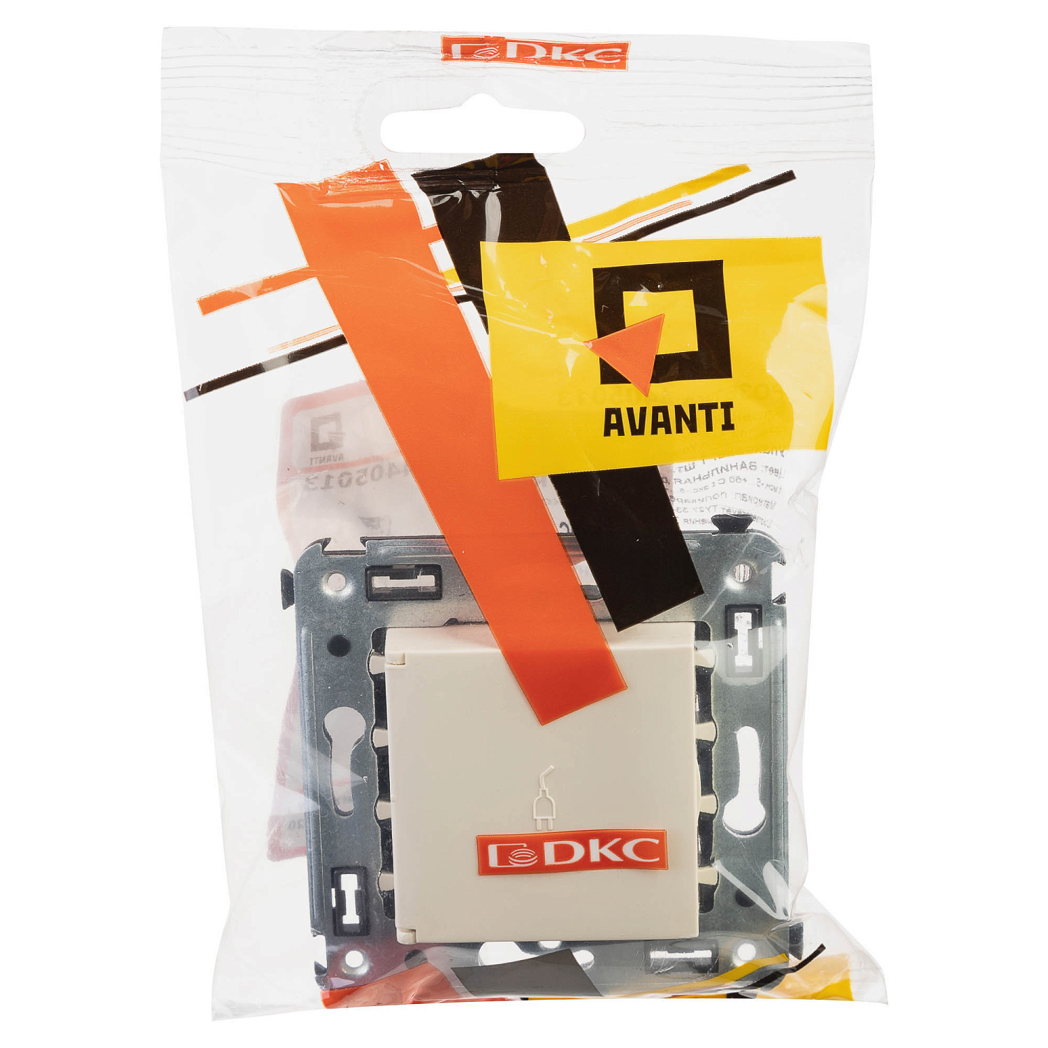 Розетка с крышкой в стену, 2P E, с з/ш, "Avanti", "Ванильная дымка" 4405013 в каталоге ЮгКабель