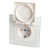 Розетка электрическая 1-местная с крышкой с/з с штор, серия Катрин, GLS16-7012-01, белый в сборе  39245 в наличии по выгодной цене. Краснодар. ЮГКАБЕЛЬ.