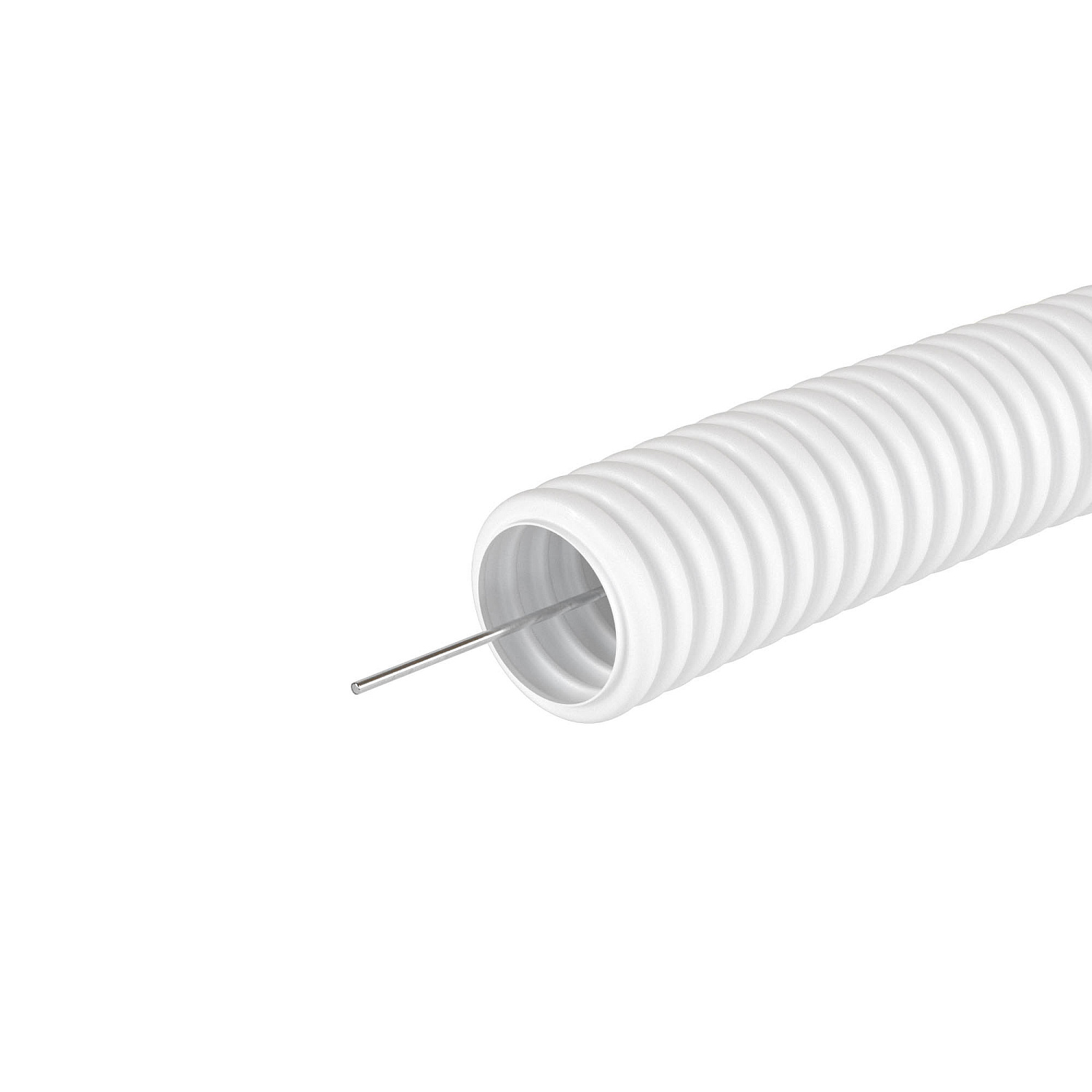 Труба ПЛЛ гибкая гофр. не содержит галогенов д.40мм, ПВ-0, с протяжкой,20м, цвет белый 81840 в каталоге ЮгКабель