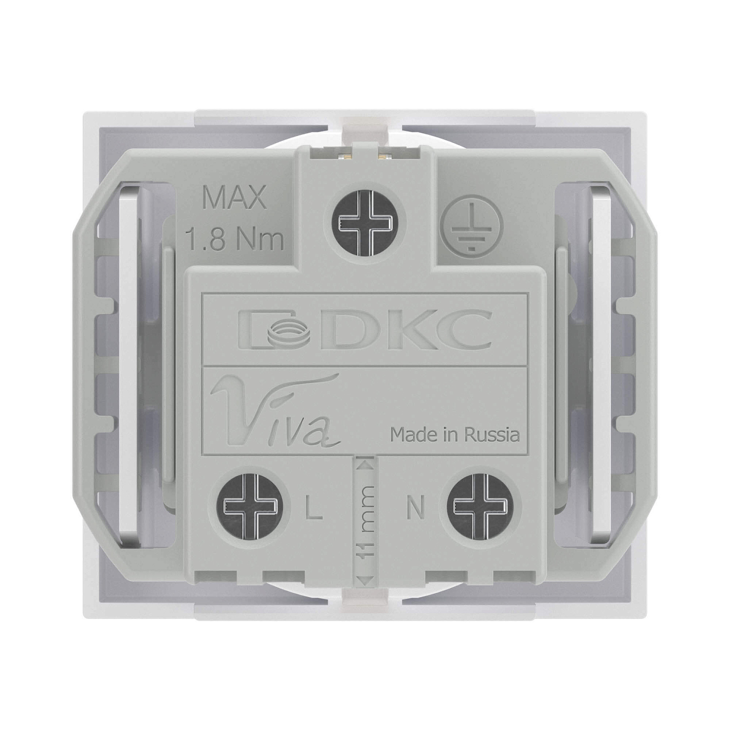 Розетка 2П 3 16А 250В белая (для ДКС) 45005 в каталоге ЮгКабель