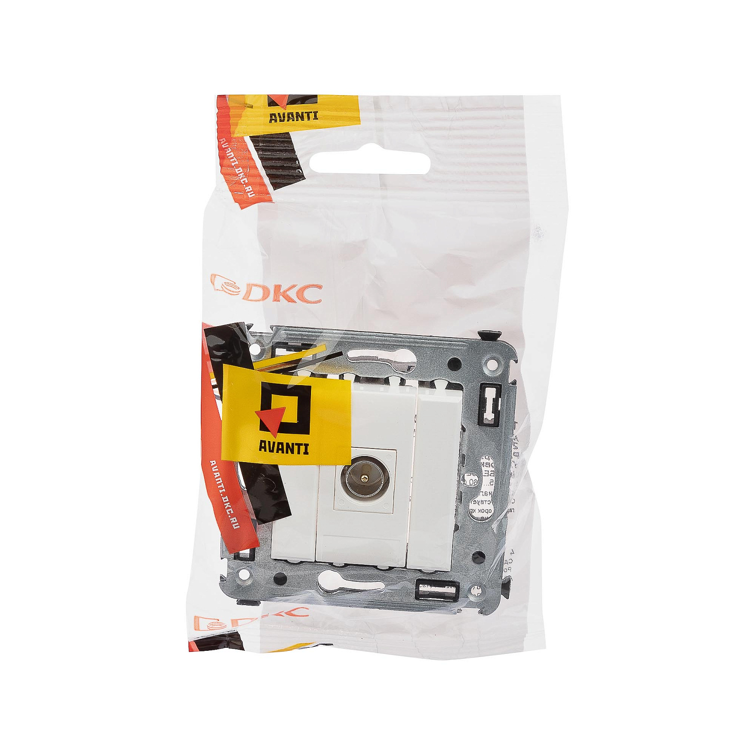 Розетка TV оконечная в стену, "Avanti", "Белое облако" 4400503 в каталоге ЮгКабель