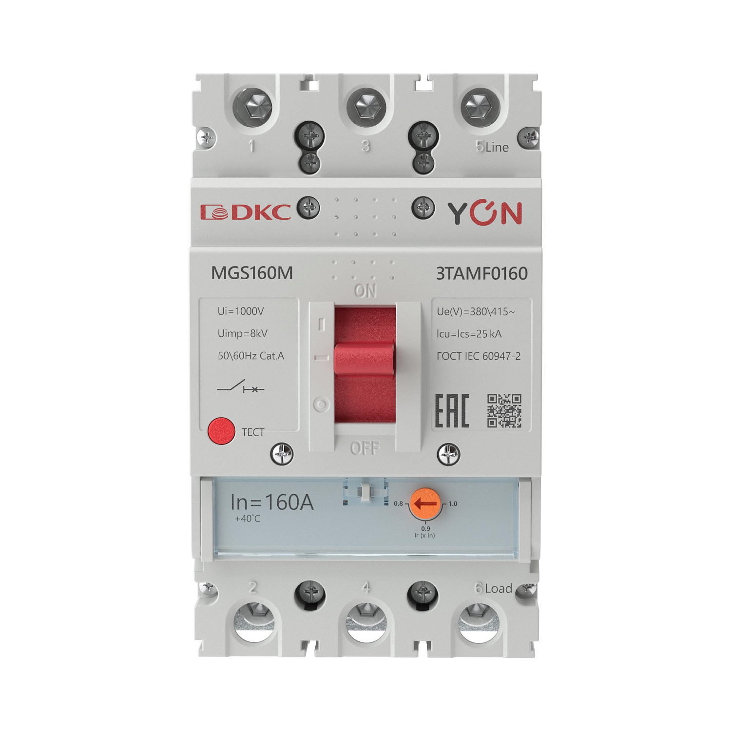 Авт. выкл. YON MGS160 3P 128-160A 25kA MGS160M-3TAMF0160 в каталоге ЮгКабель