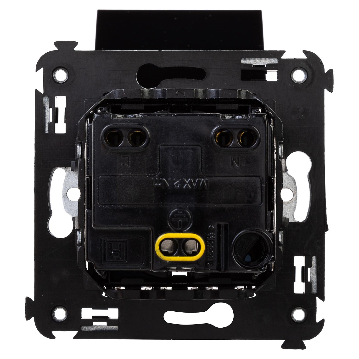 Розетка с крышкой в стену, 2P E, "Avanti", "Черный квадрат" 4402013 в каталоге ЮгКабель