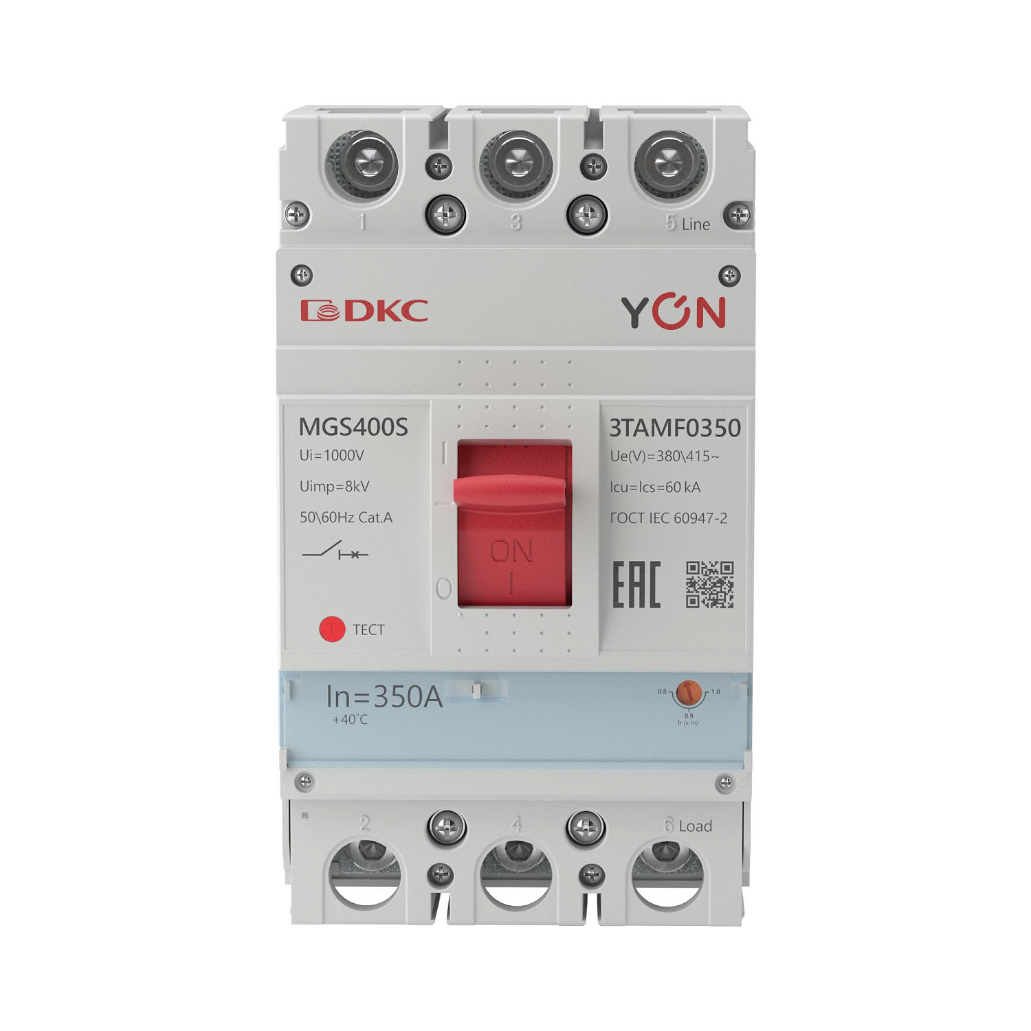 Авт. выкл. YON MGS400 3P 280-350A 60kA MGS400S-3TAMF0350 в каталоге ЮгКабель