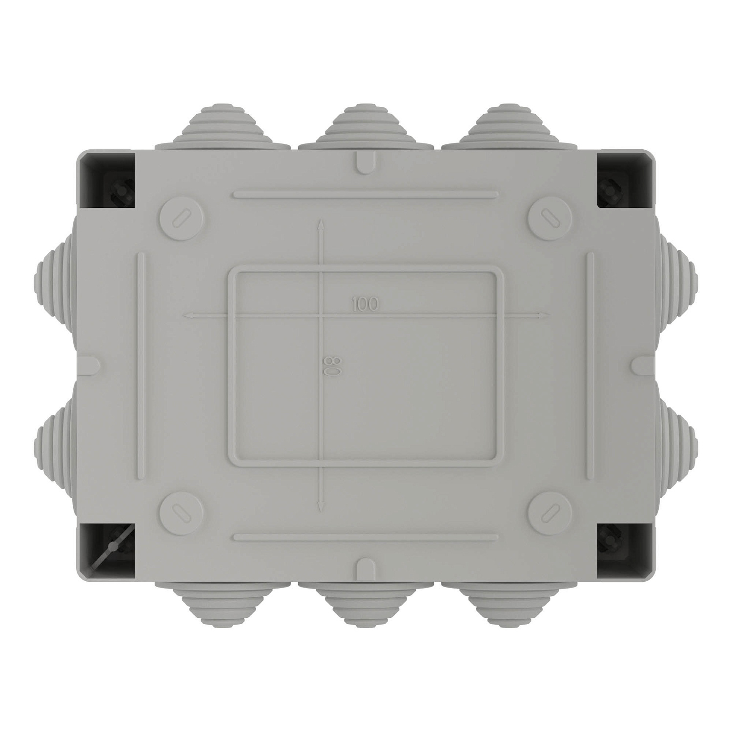 Коробка монтажная ОП 150х110х70 с 10 вводами IP55 (серый) 54000 в каталоге ЮгКабель