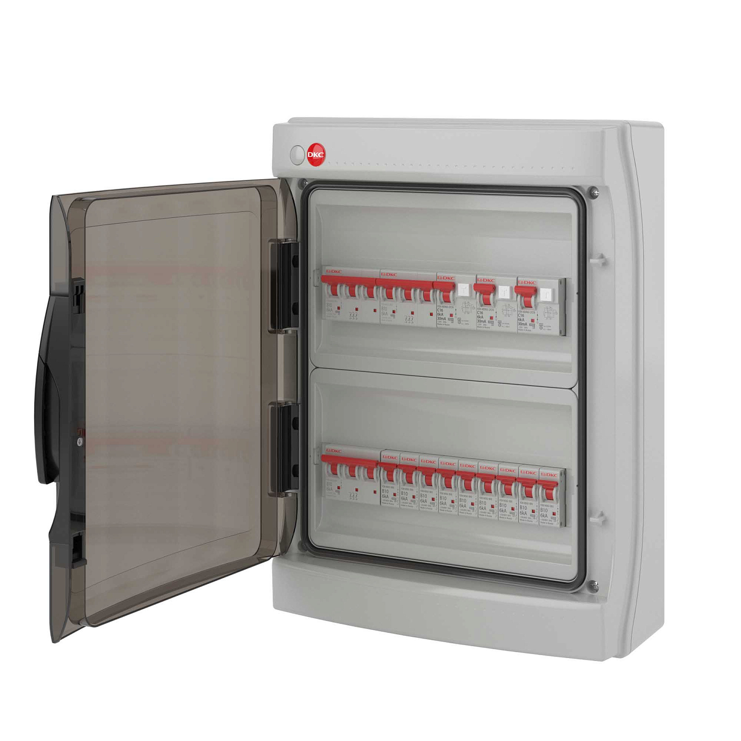 Щит настен. 24 мод. (314х420х143) IP65 серый, с дверцей, RAMbase (под остаток) 85624 в каталоге ЮгКабель