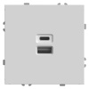 Розетка СП 2-м USB   Type C механизм (белый фарфор) soft touch Эмили RST10-5115-01 49879 в наличии по выгодной цене. Краснодар. ЮГКАБЕЛЬ.