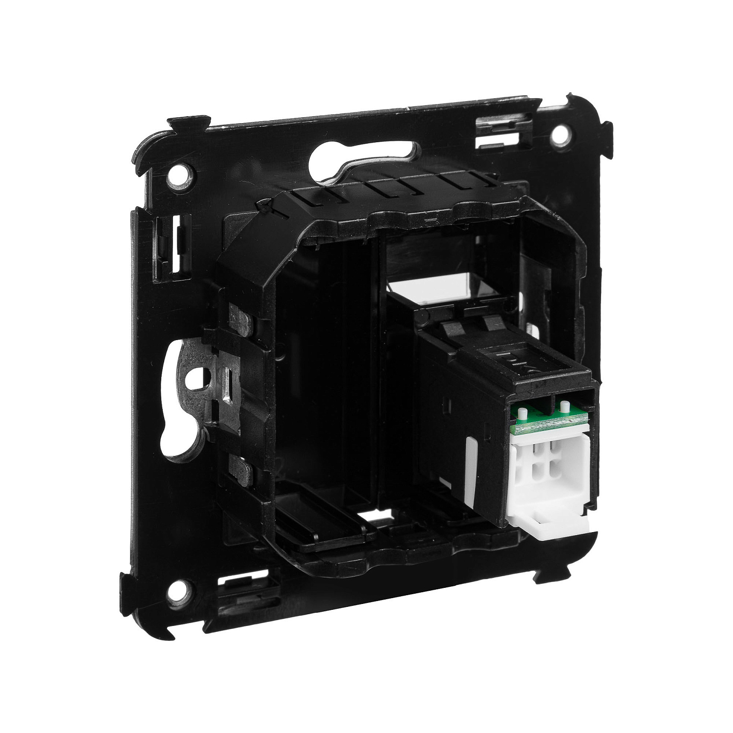 Розетка компьютерная RJ-45 в стену, кат.5e одинарная, "Avanti", "Черный квадрат" 4402463 в каталоге ЮгКабель