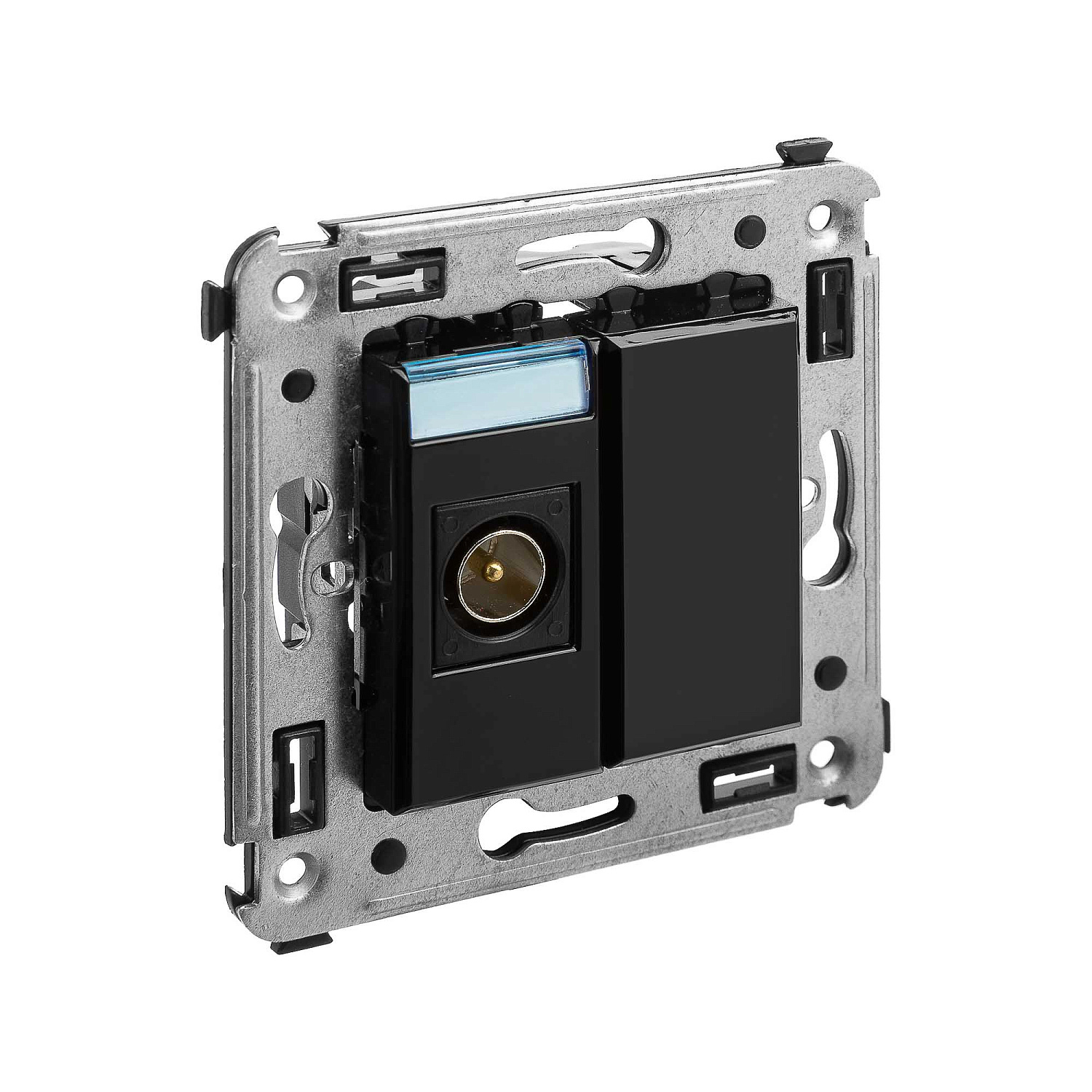 Розетка TV оконечная в стену, "Avanti", "Черный квадрат" 4402503 в каталоге ЮгКабель