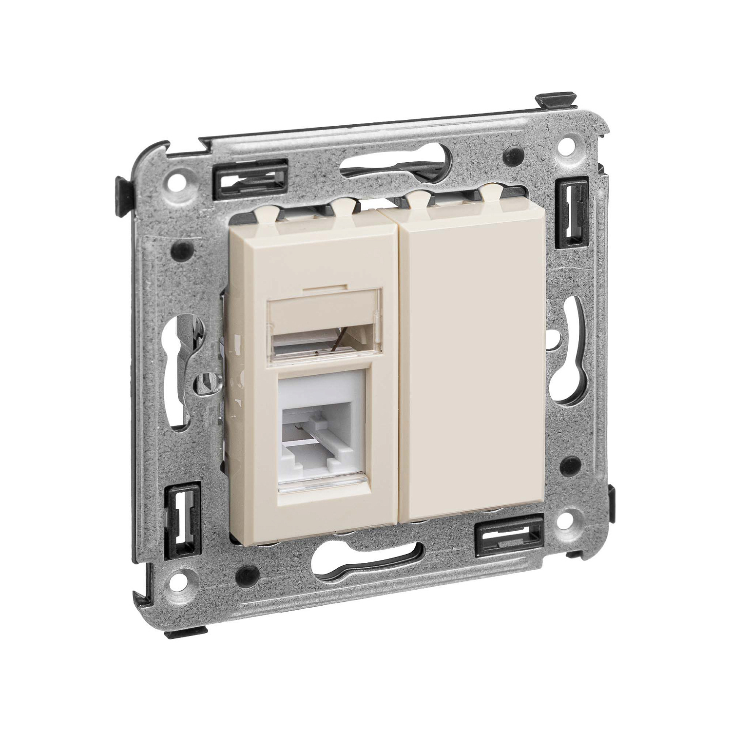 Розетка телефонная RJ-12 в стену одинарная, "Avanti", "Ванильная дымка" 4405313 в каталоге ЮгКабель