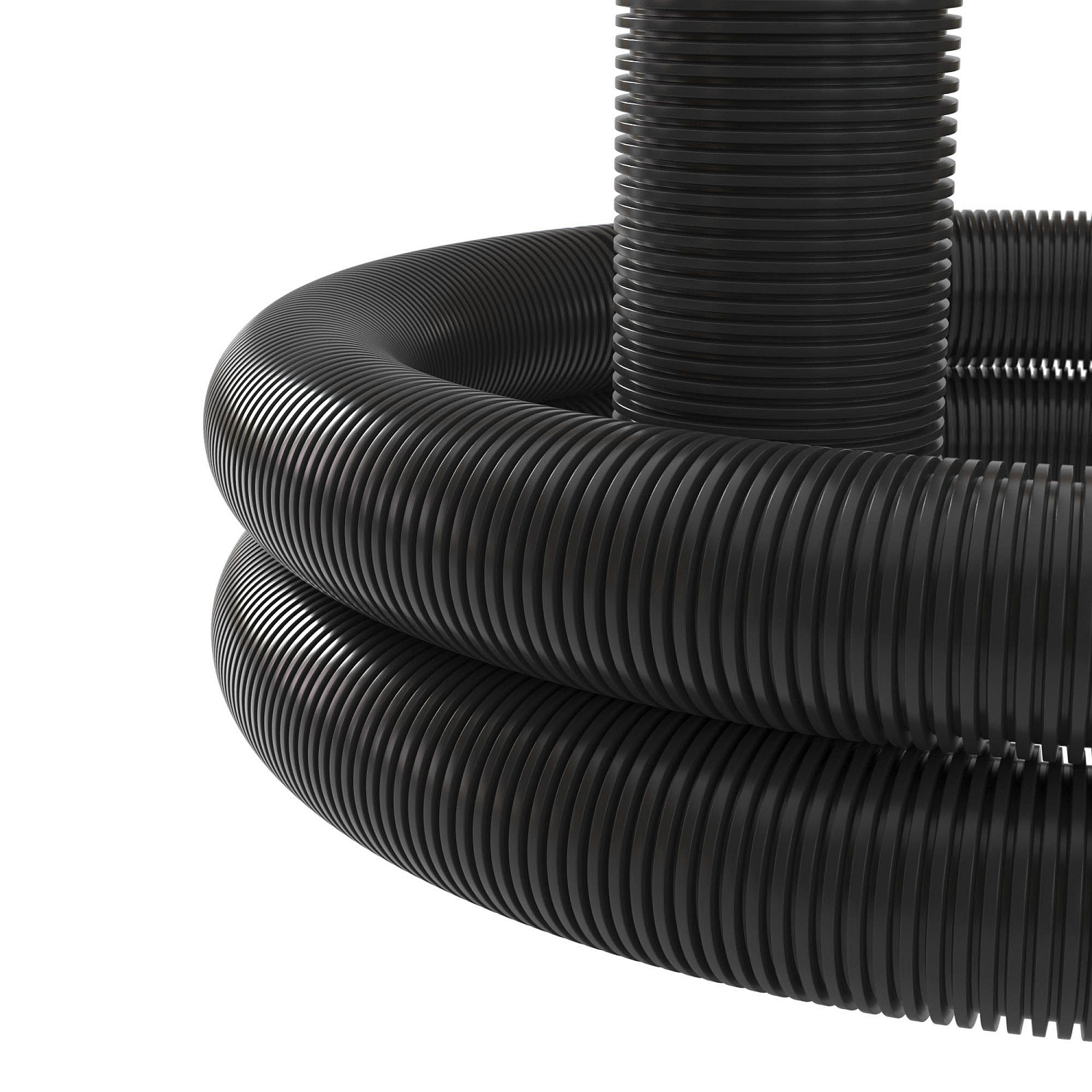 Двустенная труба ПНД гибкая для открытой прокладки д.40мм, SN23, 450Н, ПВ-0, УФ, с протяжкой, в бухт 151940 в каталоге ЮгКабель