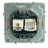 Розетка СП TV   комп. RJ-45 механизм (белый фарфор) soft touch Эмили RST00-5106-01 49872 в наличии по выгодной цене. Краснодар. ЮГКАБЕЛЬ.