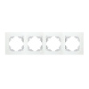 Рамка горизонтальная 4-местная, стекло серия Катрин, GFR00-7004-01, белый 39257