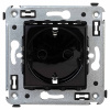 Розетка в стену, 2P E, с з/ш, "Avanti", "Черный квадрат" 4402003