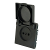 Розетка СП 1-м без з/к с крышкой с шторк. механизм IP42 (черный уголь) soft touch Эмили RST16-5113-0 49852 в наличии по выгодной цене. Краснодар. ЮГКАБЕЛЬ.