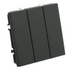 Выключатель СП 3-м механизм (черный уголь) soft touch Эмили RSW10-5108-05 49844 в наличии по выгодной цене. Краснодар. ЮГКАБЕЛЬ.