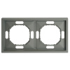 Рамка 2-местная (платиново-серый) soft touch Эмили 49963