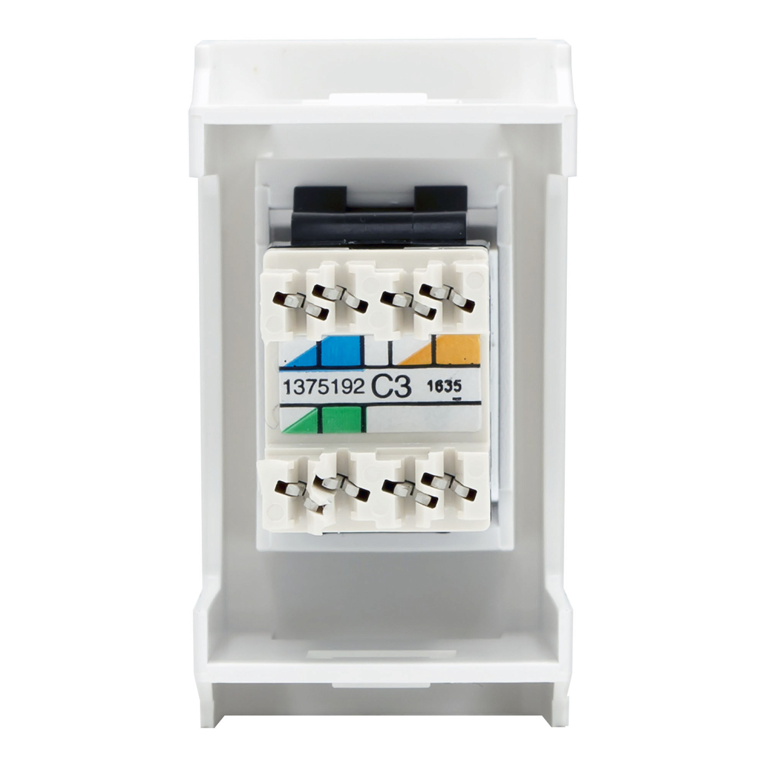 Розетка телефонная RJ12, 6P6C, Viva, белая, 1мод 45018 в каталоге ЮгКабель