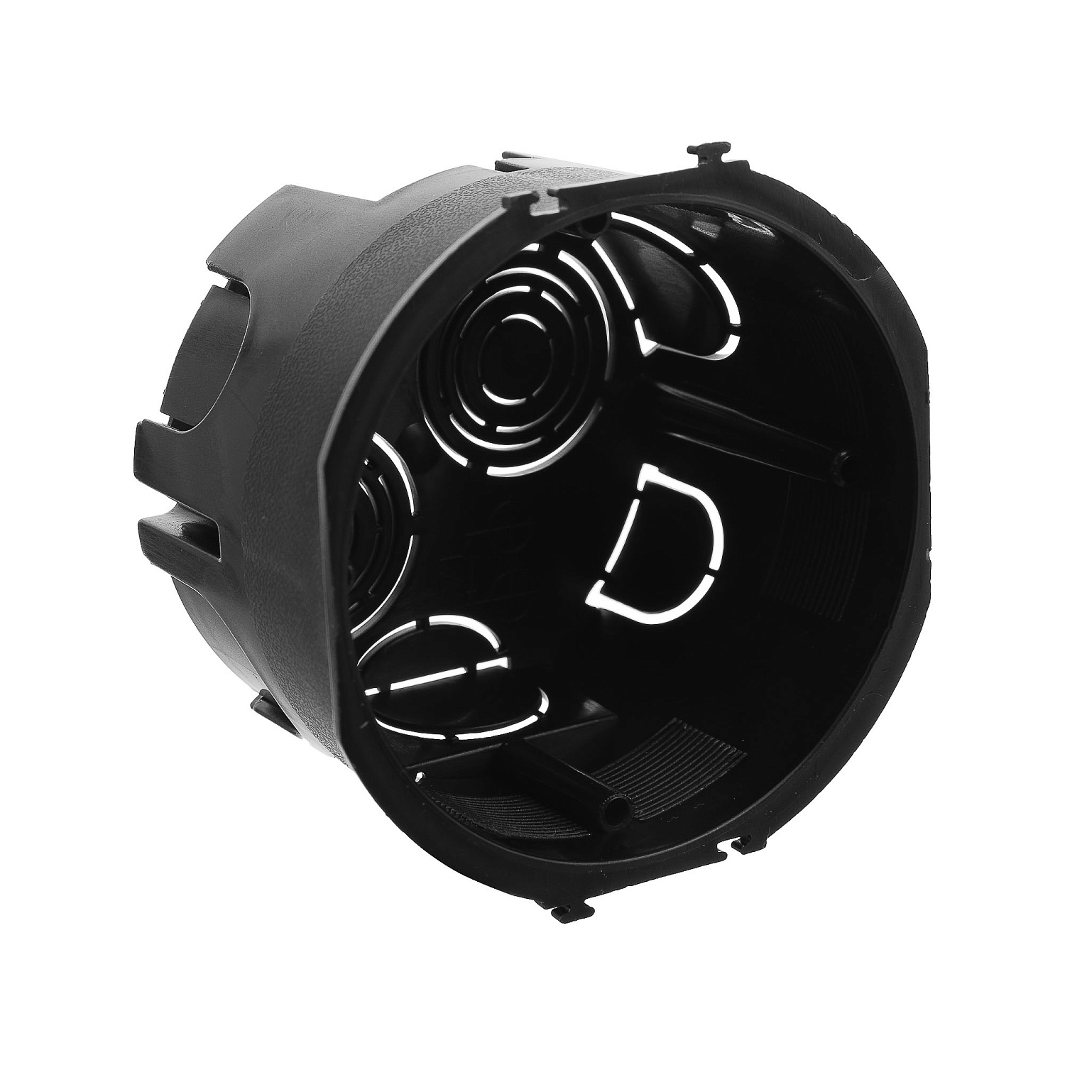 Подрозеточная коробка для сплошных стен, черная, под 2 модуля 59301 в каталоге ЮгКабель