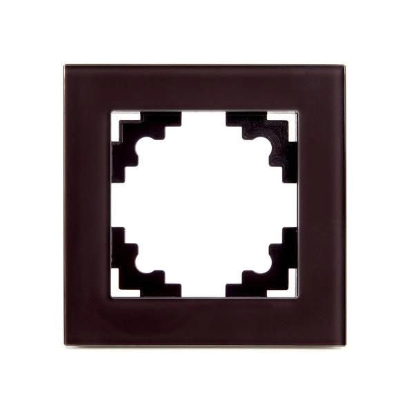Рамка 1-местная, стекло серия Катрин, GFR00-7001-04, шоколад 39535 в каталоге ЮгКабель