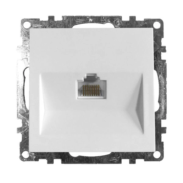 Розетка компьютерная 1-местная RJ-45 (механизм), серия Катрин, GLS00-7107-01, белый 39305 в каталоге ЮгКабель