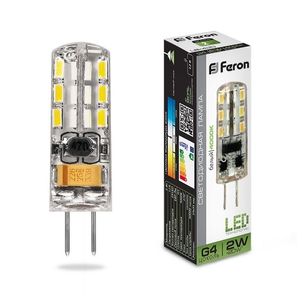 Лампа светодиод. LED 2W 4000К 150Лм G4 30т.ч.  12V (36х10) (аналог 20W) LB-420 25448 Лампа светодиод. LED 2W 4000К 150Лм G4 30т.ч.  12V (36х10) (аналог 20W) LB-420 25448 в каталоге ЮгКабель