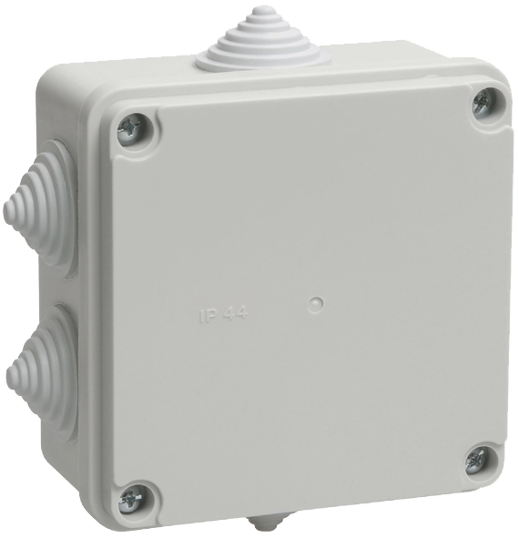 Коробка монтажная ОП 100х100х50 с 6 вводами IP55 (серый) КМ41234 UKO11-100-100-050-K41-55 Коробка монтажная ОП 100х100х50 с 6 вводами IP55 (серый) КМ41234 UKO11-100-100-050-K41-55 в каталоге ЮгКабель