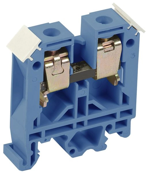 Зажим на DIN-рейку  6 мм2 50А (JXB50A) синий YZN10-006-K07 в каталоге ЮгКабель